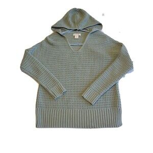 Womens Heavy Weight Sweater Small Hooded Ribbed Hem Casual Pullover Rachel & Zoe